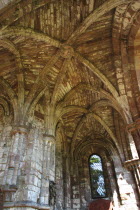 Scotland, Borders, Dryburg, interior of the Abbey ruins dating from the 12th century ad.