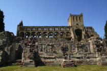 Scotland, Borders, Jedburgh Abbey ruins dating back to th 9th century.