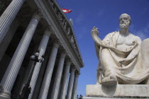 Austria, Vienna, Statue of Polybius, the Greek historian, in front of Parliament.