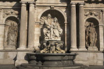 Austria, Vienna, Danubius Fountain at the Albertina Museum.