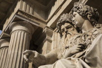 Austria, Vienna, Danubius Fountain at the Albertina Museum.