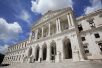 Portugal, Lisbon, exterior view of the Assembly of the Republic.