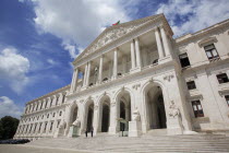 Portugal, Lisbon, exterior view of the Assembly of the Republic.