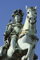 Portugal, Lisbon, Statue of King Jose 1 in Praca do Comercio.