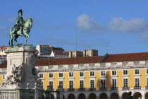 Portugal, Lisbon, Statue of King Jose 1 in Praca do Comercio.