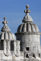 Portugal, Lisbon, Tower of Belem detail.