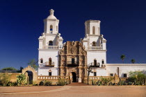 USA, Arizona, Tucson, Mission Church of San Xavier del Bac.