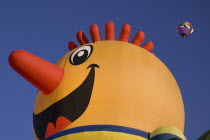 USA, New Mexico, Albuquerque, Annual balloon fiesta, Colourful hot air balloons.