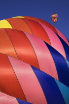 USA, New Mexico, Albuquerque, Annual balloon fiesta, Colourful hot air balloons.