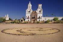 USA, Arizona, Tucson, Mission Church of San Xavier del Bac.