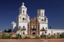 USA, Arizona, Tucson, Mission Church of San Xavier del Bac.