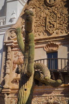 USA, Arizona, Tucson, Mission Church of San Xavier del Bac.