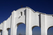 USA, Arizona, Tucson, Mission Church of San Xavier del Bac.