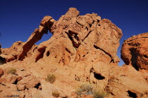 USA, Nevada, Valley of Fire State Park, Elephant shape rock formation.