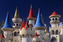 USA, Nevada, Las Vegas, The Strip, exterior of the Excalibur hotel and casino.