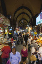 Turkey, Istanbul, Eminonu, Misir Carsisi, Spice Market interior.