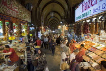 Turkey, Istanbul, Eminonu, Misir Carsisi, Spice Market interior.