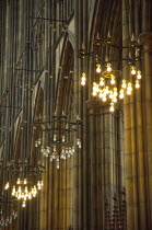 England, West Sussex, Shoreham-by-Sea, Lancing College Chapel interior.