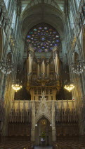 England, West Sussex, Shoreham-by-Sea, Lancing College Chapel interior.