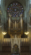 England, West Sussex, Shoreham-by-Sea, Lancing College Chapel interior.