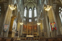 England, West Sussex, Shoreham-by-Sea, Lancing College Chapel interior.