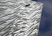 Ireland, North, Belfast, Titanic Quarter, Visitor centre designed by Civic Arts & Eric R Kuhne.