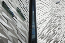 Ireland, North, Belfast, Titanic Quarter, Visitor centre designed by Civic Arts & Eric R Kuhne.