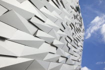 Ireland, North, Belfast, Titanic Quarter, Visitor centre designed by Civic Arts & Eric R Kuhne.