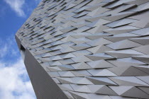 Ireland, North, Belfast, Titanic Quarter, Visitor centre designed by Civic Arts & Eric R Kuhne.