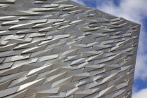 Ireland, North, Belfast, Titanic Quarter, Visitor centre designed by Civic Arts & Eric R Kuhne.