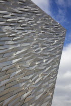 Ireland, North, Belfast, Titanic Quarter, Visitor centre designed by Civic Arts & Eric R Kuhne.