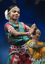 India, Dance, the Gotipuas from Orissa, interpret the traditional Gotipuan dance in which young boys danced dressed as females.