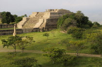 Mexico, Oaxaca, Monte Alban, Sistema IV building.