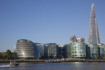 England, London, Southwark southbank, The Shard skyscraper designed by Renzo Piano in the city's London Bridge Quarter.