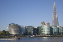 England, London, Southwark southbank, The Shard skyscraper designed by Renzo Piano in the city's London Bridge Quarter.