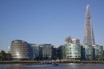 England, London, Southwark southbank, The Shard skyscraper designed by Renzo Piano in the city's London Bridge Quarter.