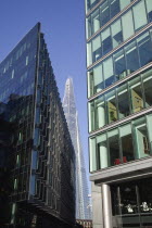 England, London, Southwark southbank, The Shard skyscraper designed by Renzo Piano in the city's London Bridge Quarter.