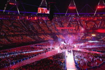 England, London, Stratford, Olympic games closing ceremony.