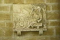 Republic of San Marino, Relief art on wall in San Marino City.