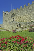 Republic of San Marino, Garden of La Rocca O Guaita, or First Tower in Republic of San Marino City.