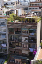 Spain, Catalonia, Barcelona, Eixample, view over residential apartment buildings.