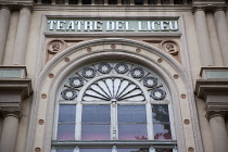 Spain, Catalonia, Barcelona, Exterior of Teatre del Liceu on La Rambla.