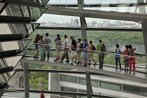 Germany, Berlin, Mitte, Reichstag building with glass dome deisgned by Norman Foster.