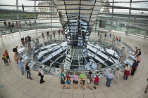 Germany, Berlin, Mitte, Reichstag building with glass dome deisgned by Norman Foster.