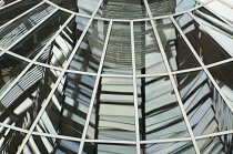 Germany, Berlin, Mitte, Reichstag building with glass dome deisgned by Norman Foster.