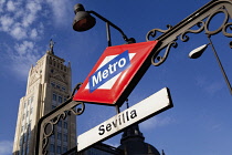 Spain, Madrid, Sevilla Metro Station on Gran Via