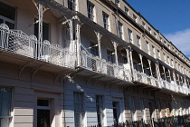 England, Bristol, Terraced houses on Royal York Crescent in the Clifton district.