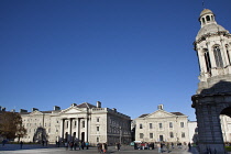 Ireland, Dublin, Trinity College buildings on College Green.