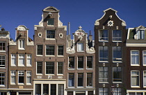 Netherlands, Noord Holland, Amsterdam, typical canal housing along the Herengracht.