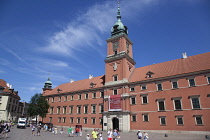 Poland, Warsaw, Old Town, Plac Zamkowy, Arkady Kubickiego, Red Brick Royal Castle.